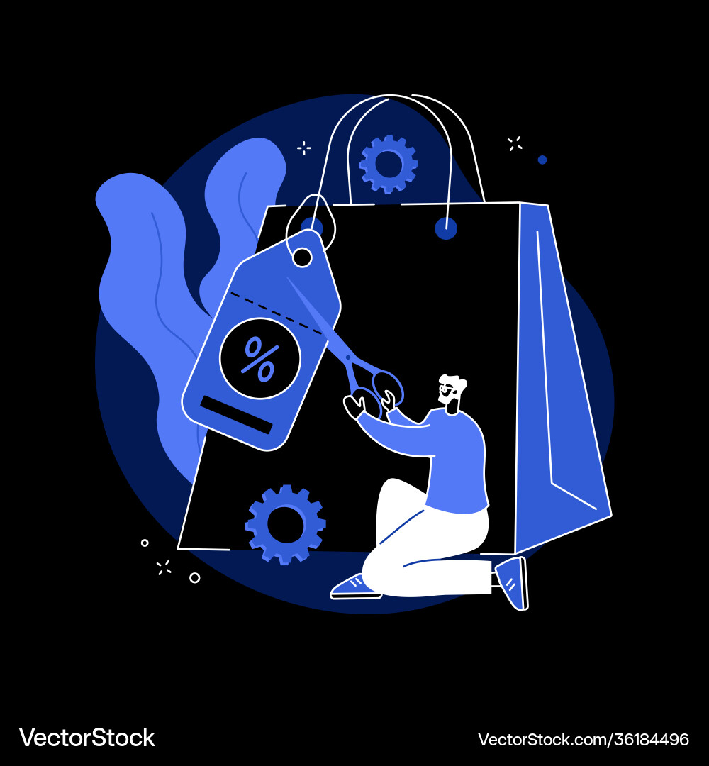 Retail markdown abstract concept Retail markdown abstract concept vector image