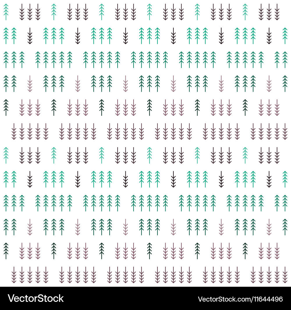 Scandinavian fir and pine trees pattern vector image