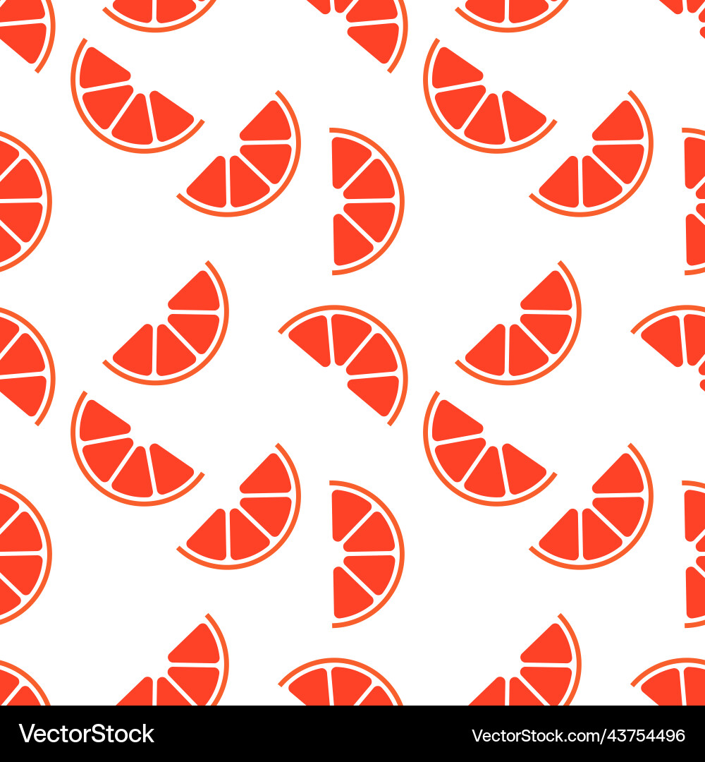 Seamless pattern with grapefruit perfect vector image