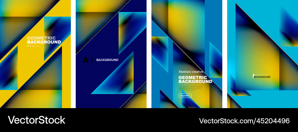 Set of abstract backgrounds - overlapping Vector Image