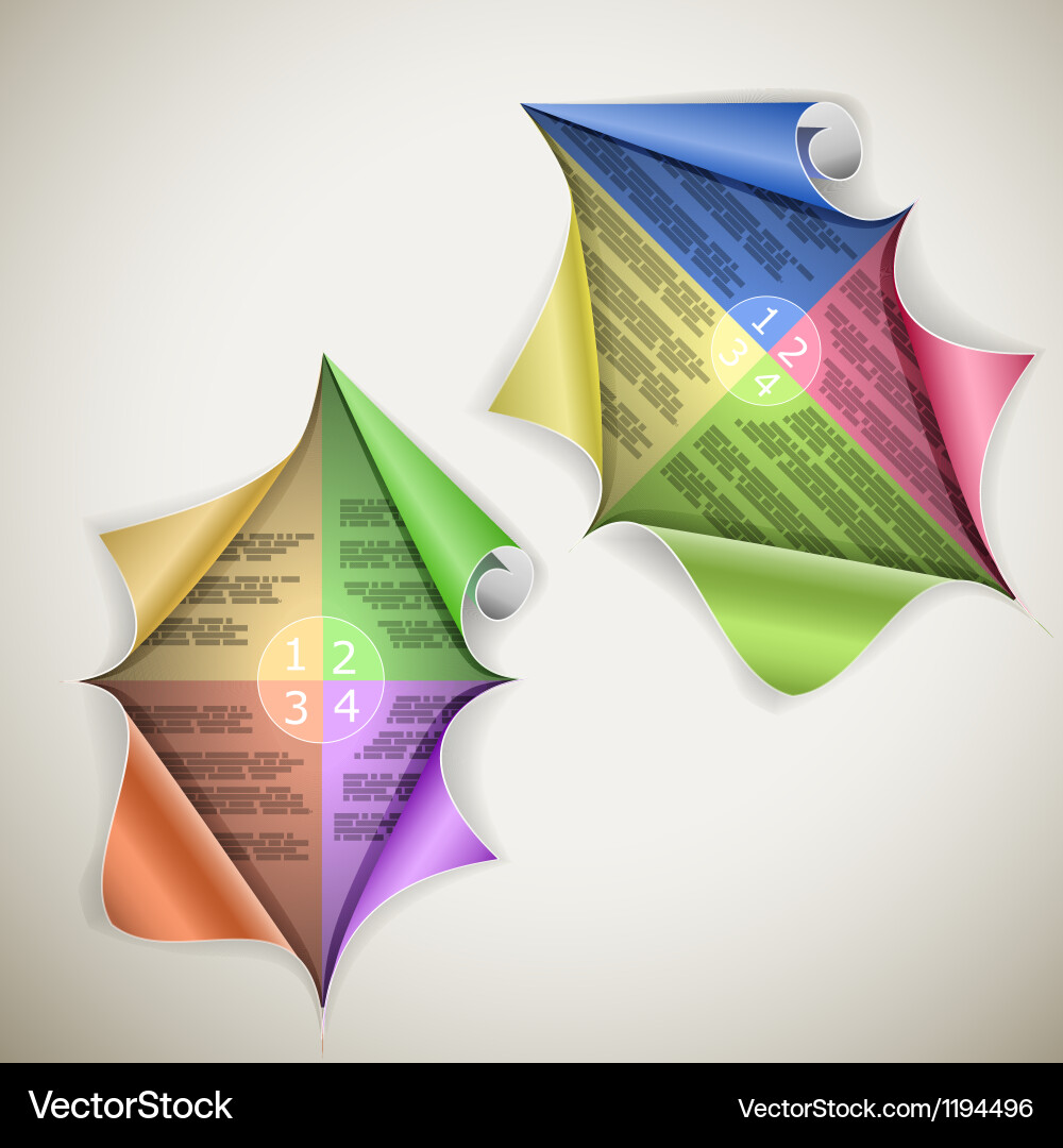 Torn curled corners with some data vector image