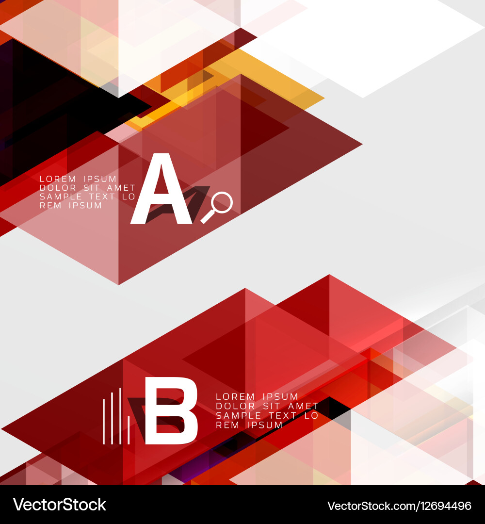 Transparent overlapping triangles Vector Image