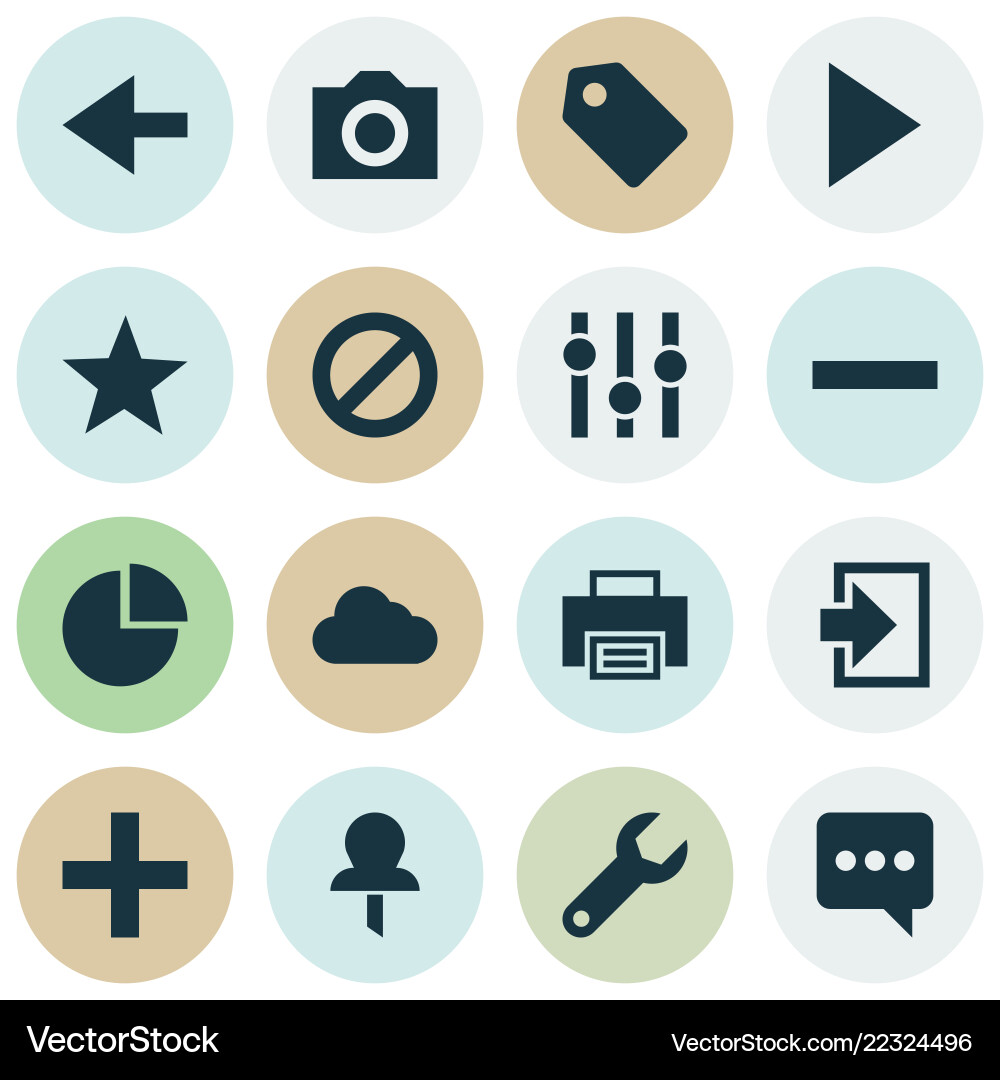 User Interface Icons Set Vector Image