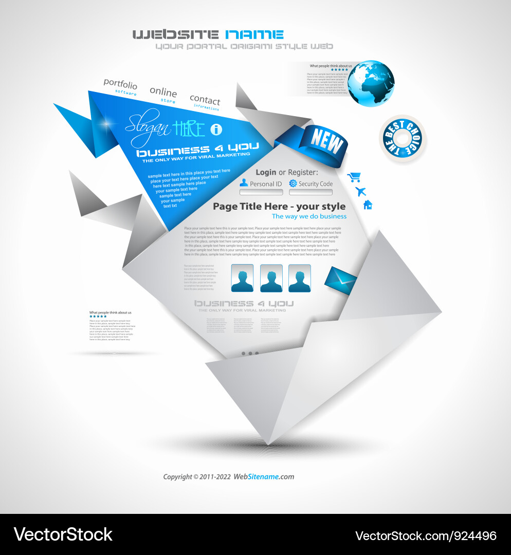 Website layout Vector Image