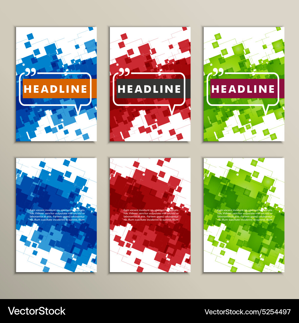 Abstract colored squares on a white background Vector Image