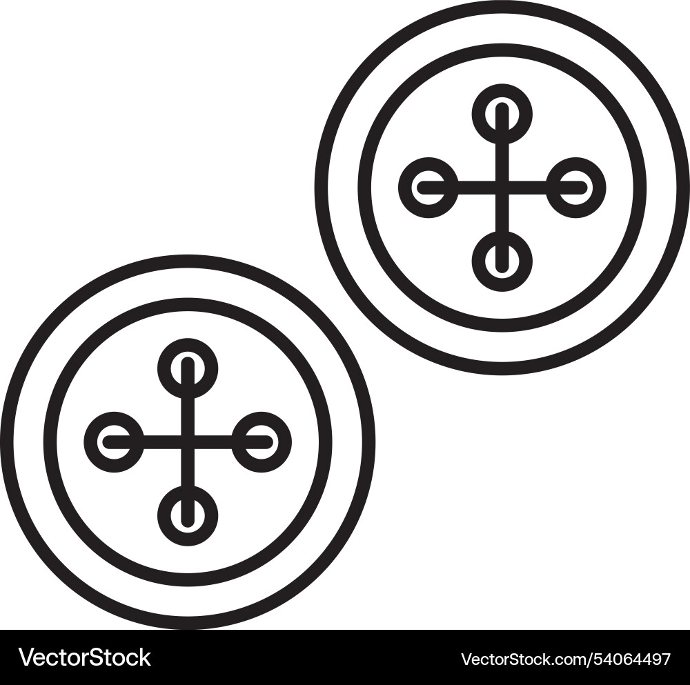 Buttons line icon design Vector Image