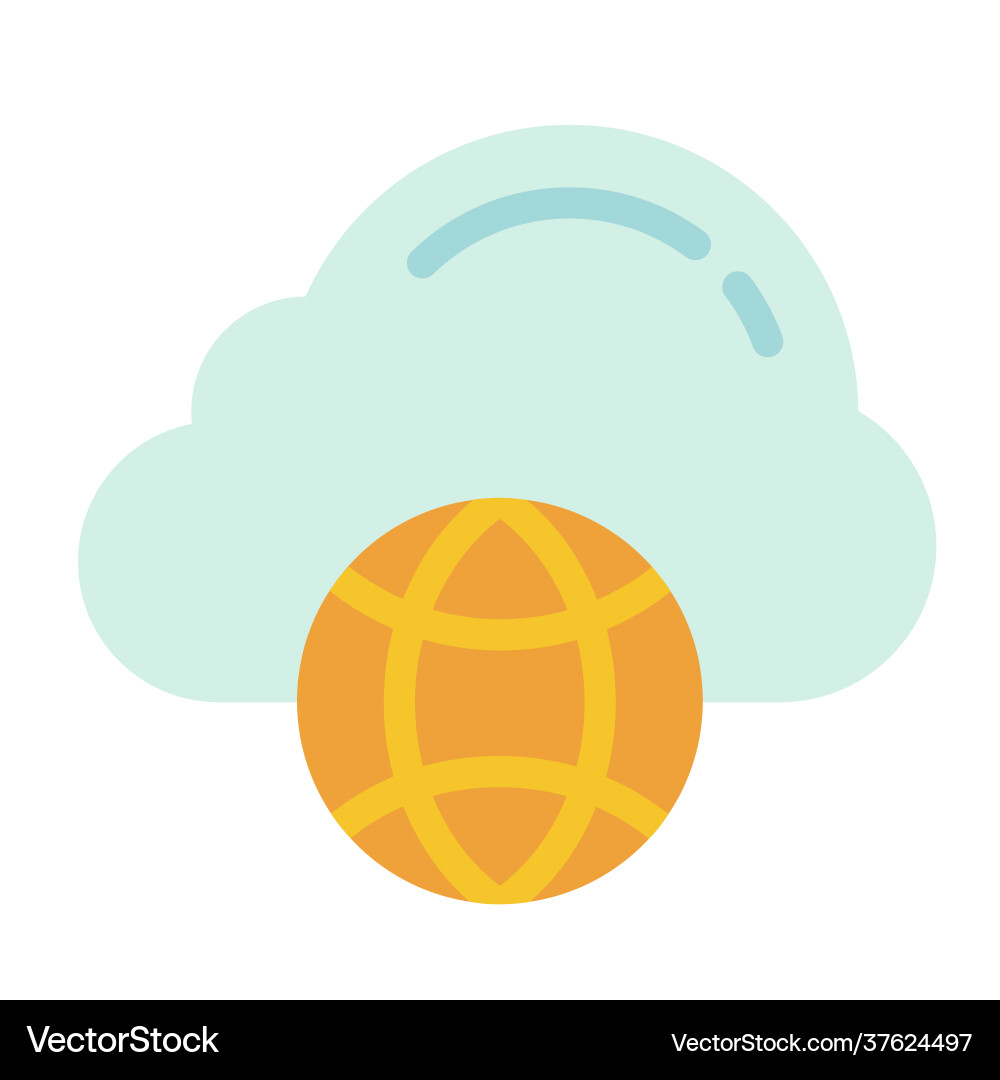 Cloud connection internet technology single Cloud connection internet technology single vector image