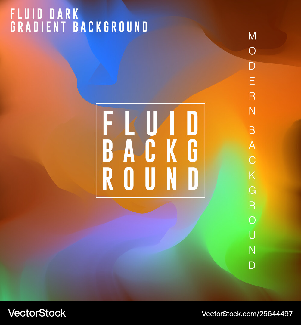 Dark fluid gradient background design abstract vector image