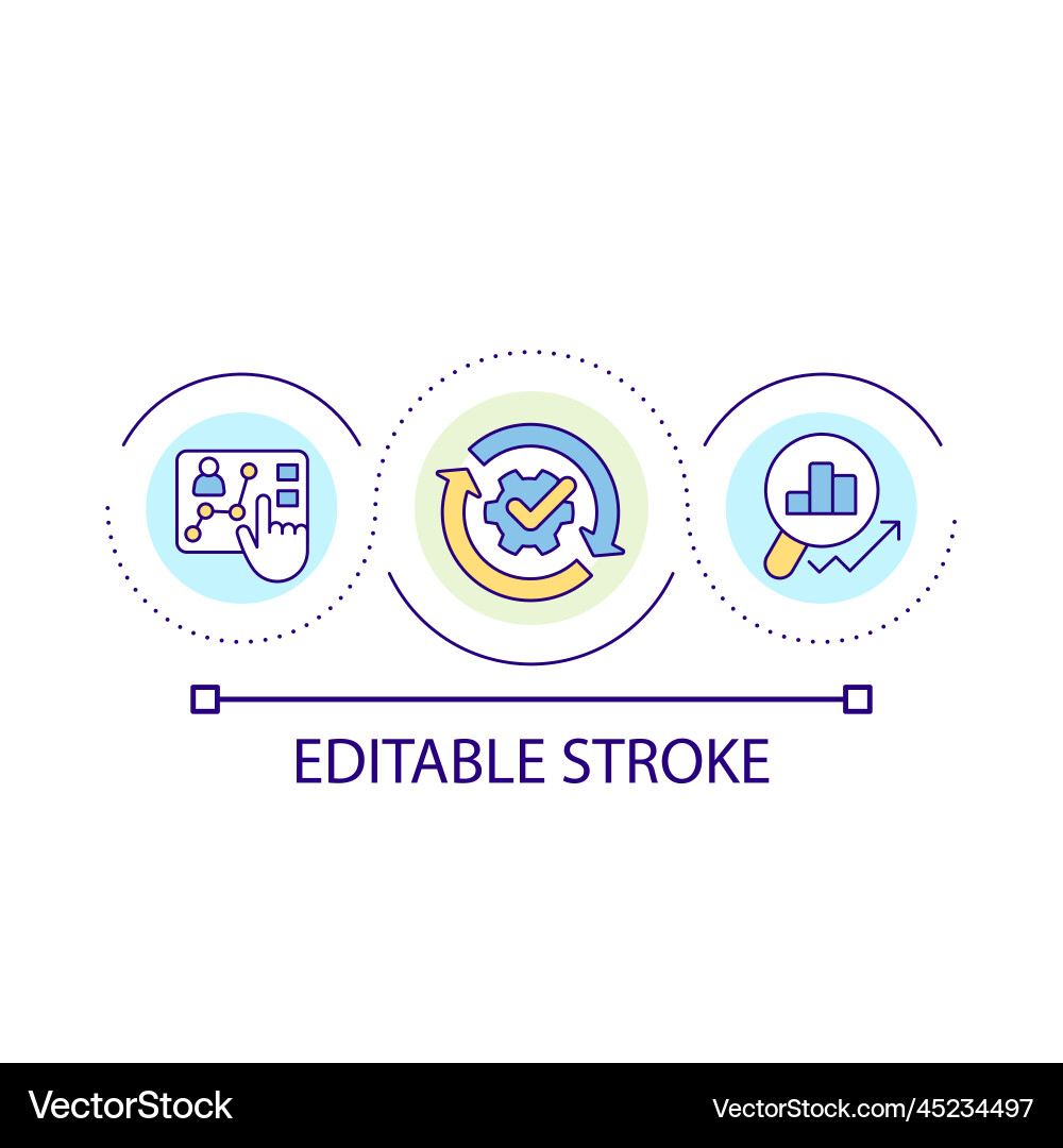 Data analytics loop concept icon Data analytics loop concept icon Vector Image