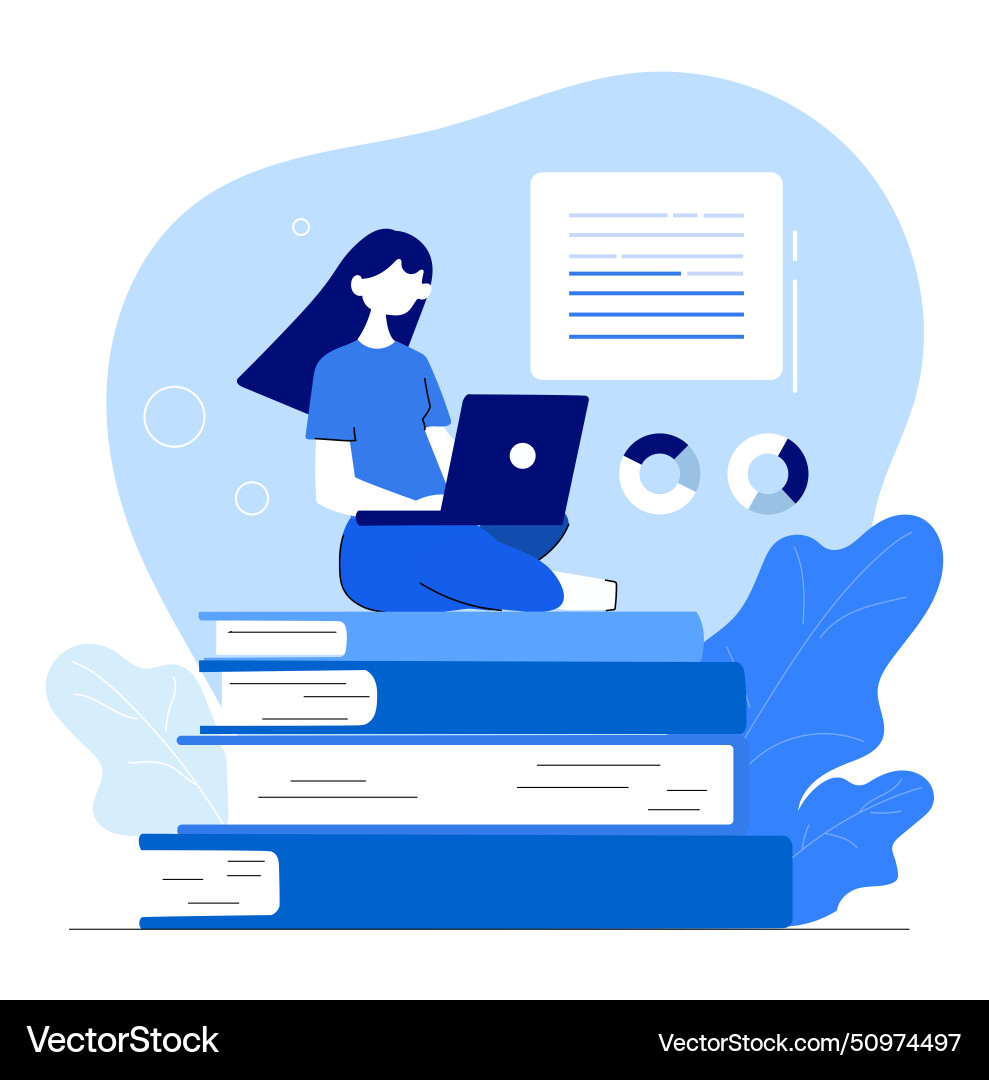 Distance web learning abstract concept Distance web learning abstract concept vector image