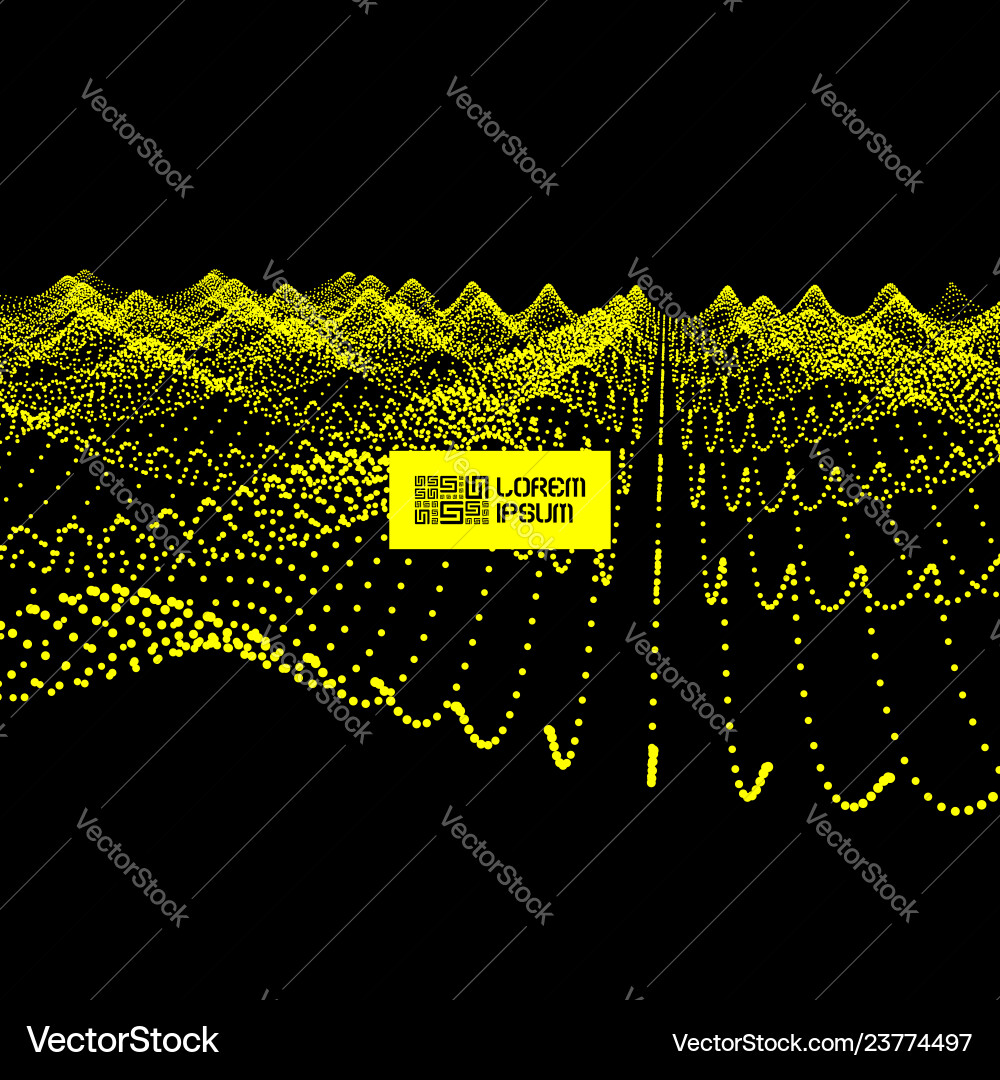 Dynamic Particle Flow - 3D Abstract vector image