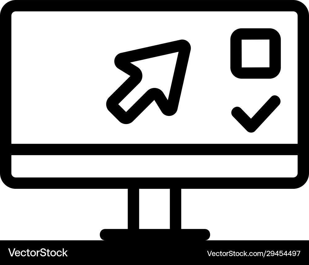 Exam testing icon isolated contour symbol Exam testing icon isolated contour symbol Vector Image