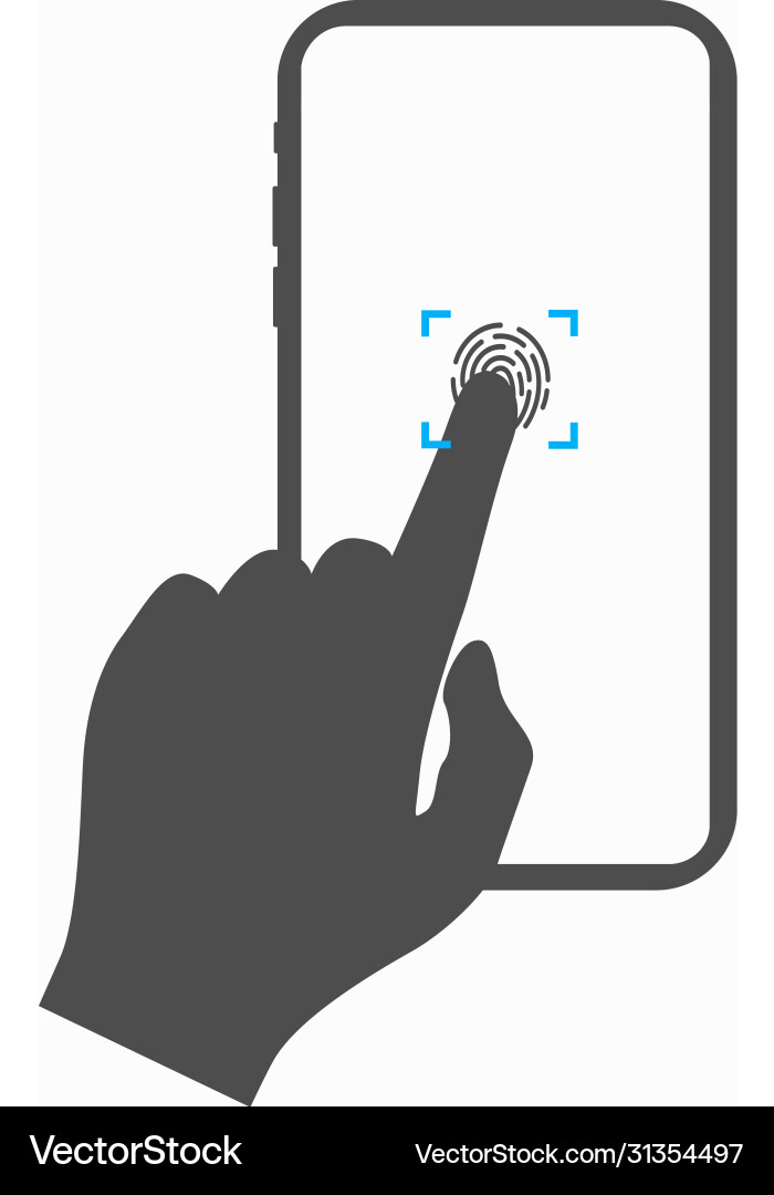 Fingerprint - identification and unlocking Fingerprint - identification and unlocking vector image