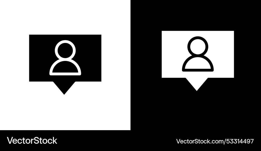 Follower icon isolated flat in outline Vector Image
