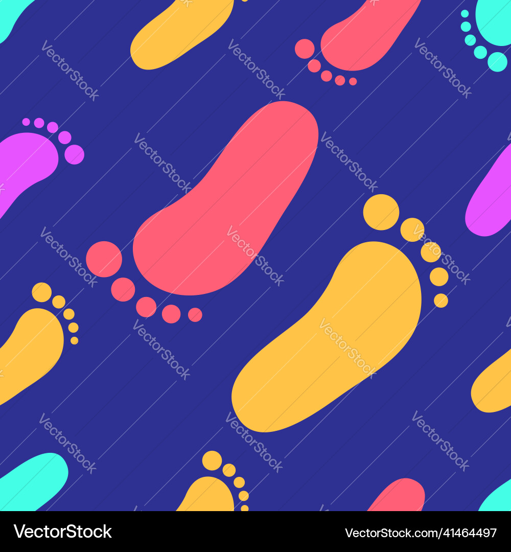Footprint Pattern Set - Minimalist Vector Image