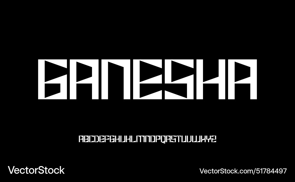 Geometric modern unique bold display alphabet font Geometric modern unique bold display alphabet font Vector Image