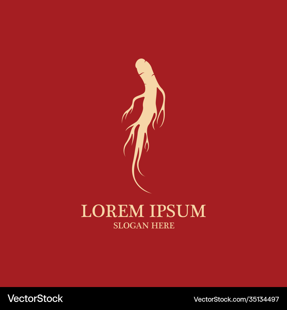 Ginseng icon design image Ginseng icon design image Vector Image