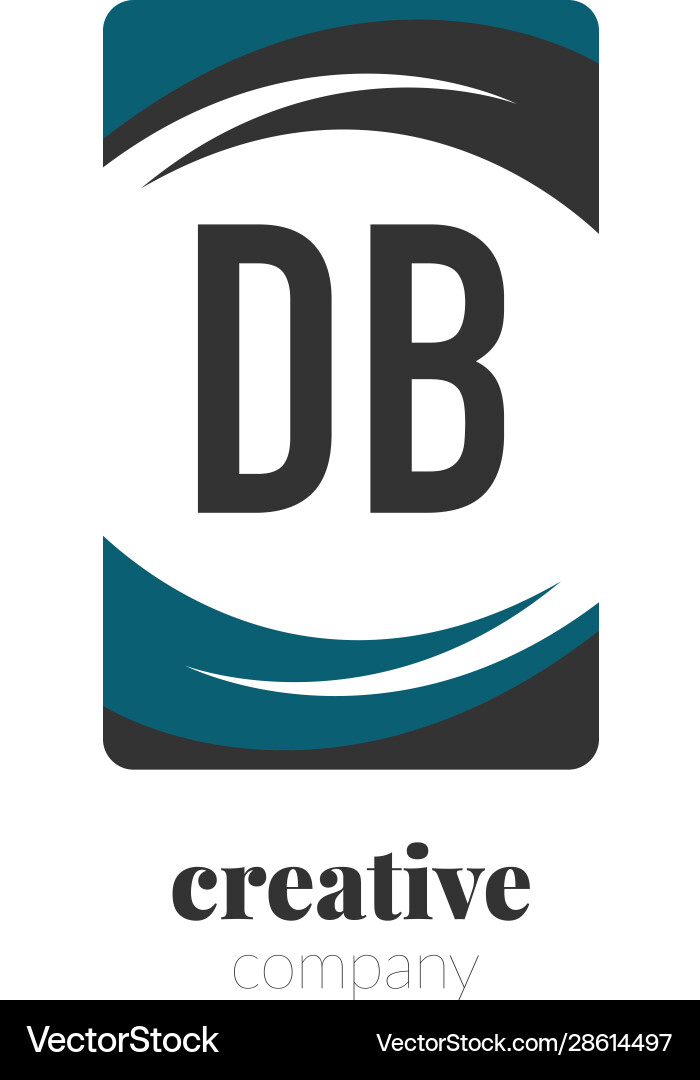 Initial DB Logo - Abstract Letter Template Vector Image