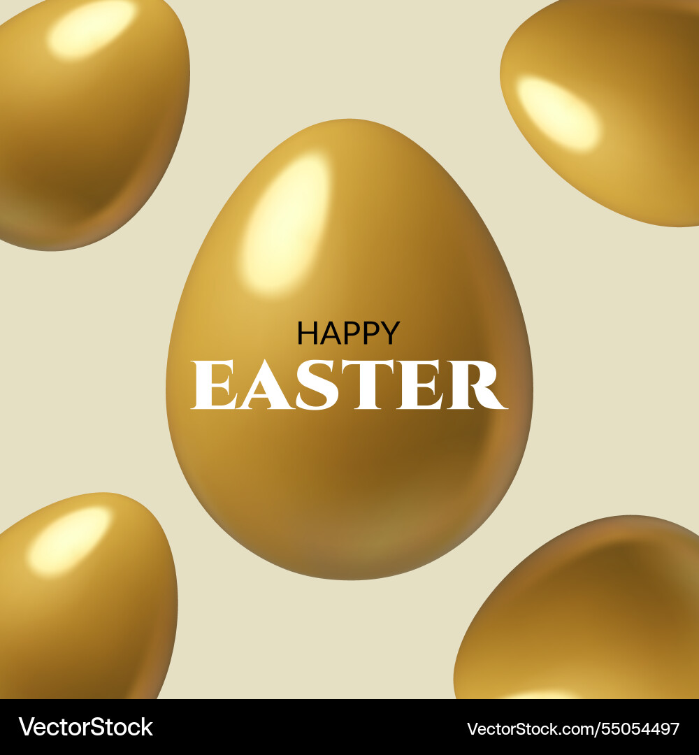 Minimal easter background design with 3d Minimal easter background design with 3d vector image