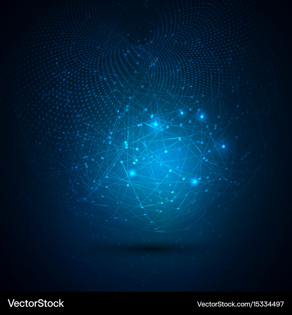Network Globe - Tech Connection vector image