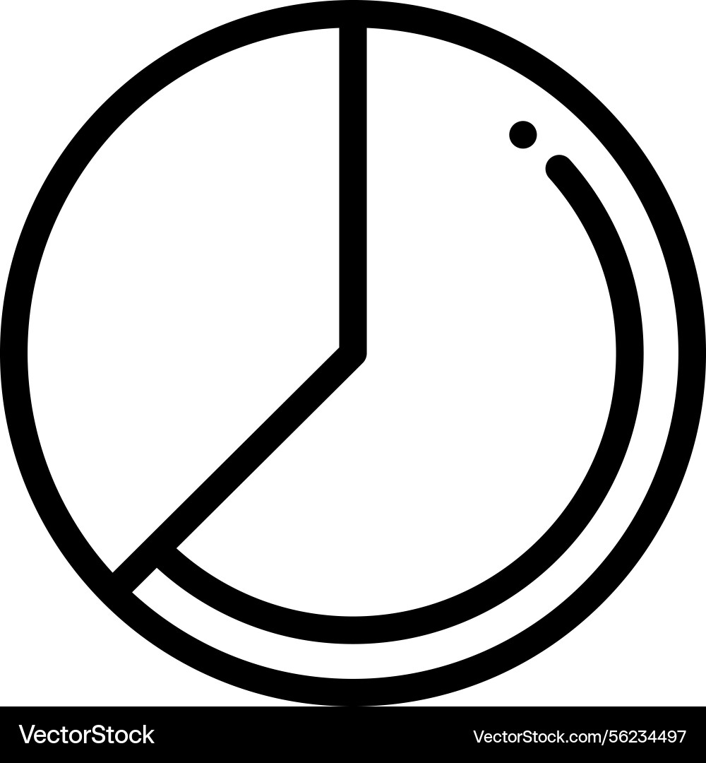 Pie chart icon thin linear style design isolated Pie chart icon thin linear style design isolated vector image