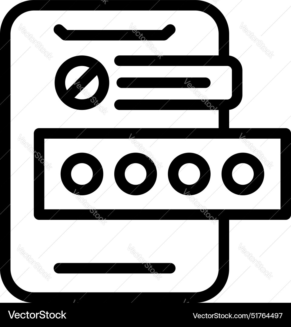 Smartphone showing wrong password error message Smartphone showing wrong password error message vector image