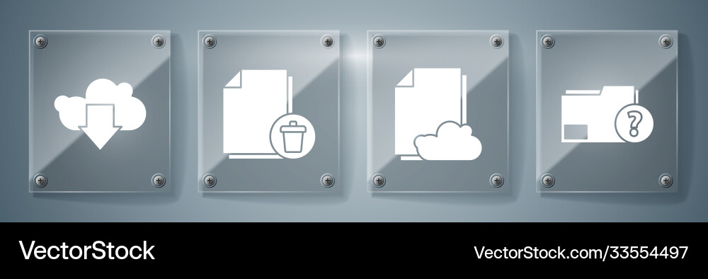 Unbekannter Dokumentordner Cloud-Speichertext einstellen Unbekannter Dokumentordner Cloud-Speichertext einstellen vektorbild