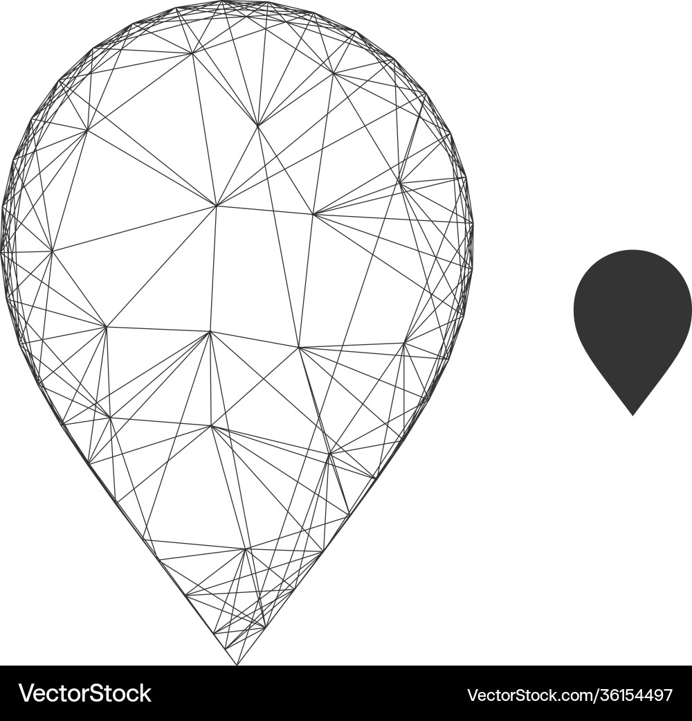Web carcass map marker icon Web carcass map marker icon Vector Image