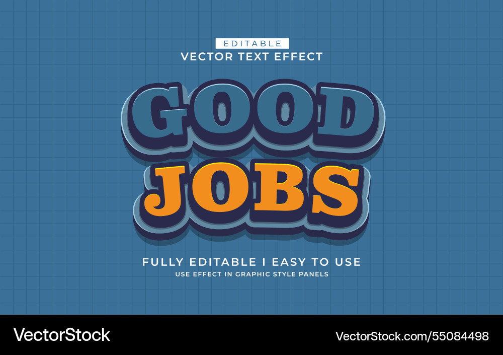 3d editable text effect typography style template 3d editable text effect typography style template vector image