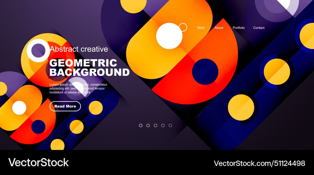 A colorful geometric background with circles Vector Image