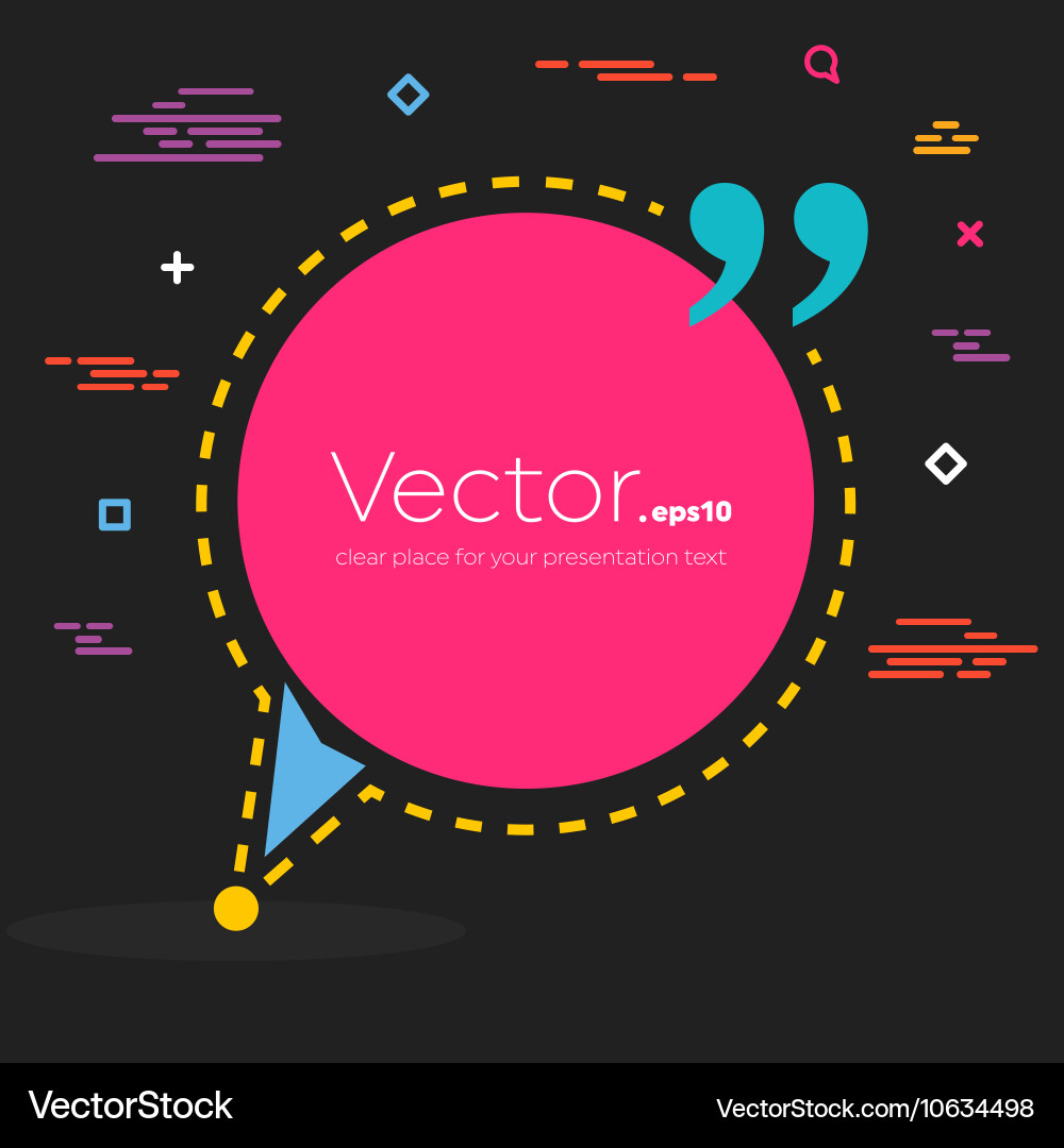 Abstract concept empty speech square quote Vector Image