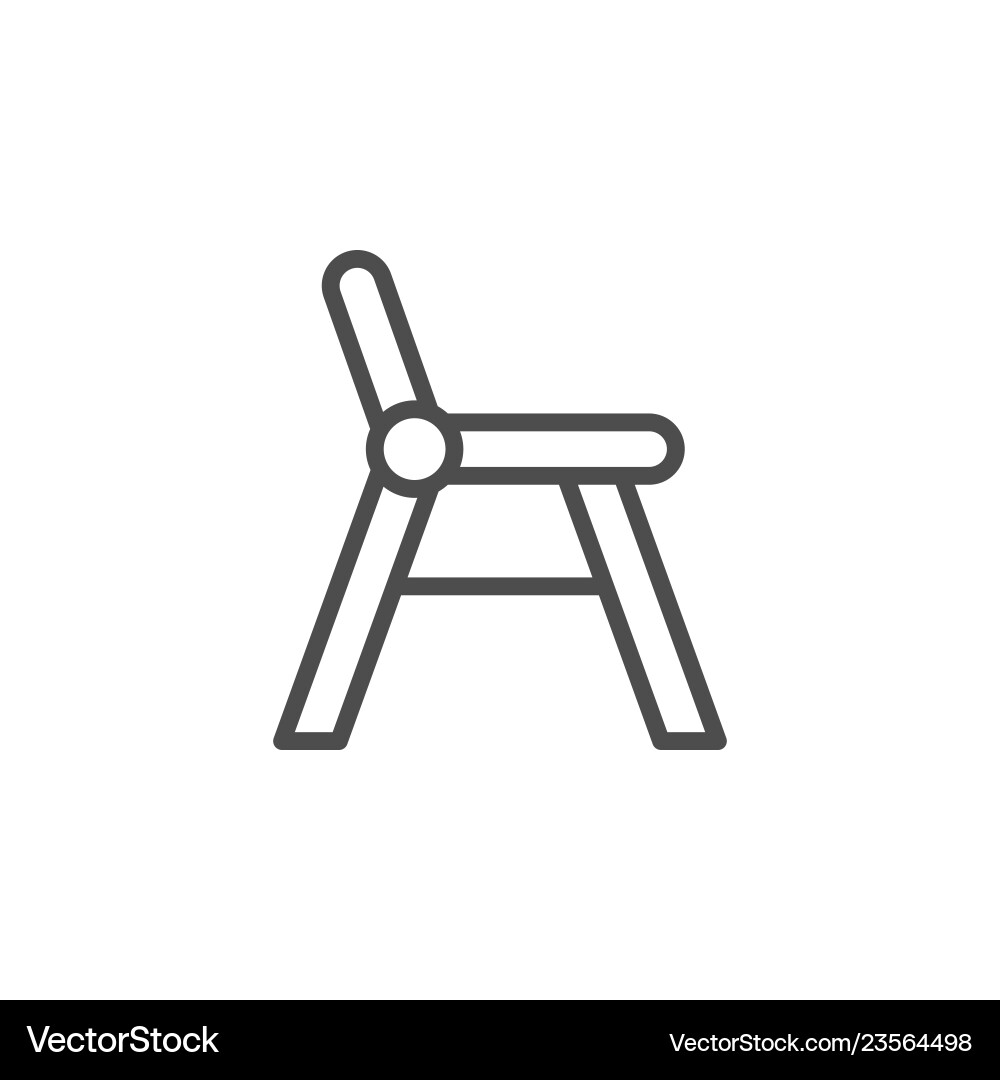Baby chair line icon Vector Image