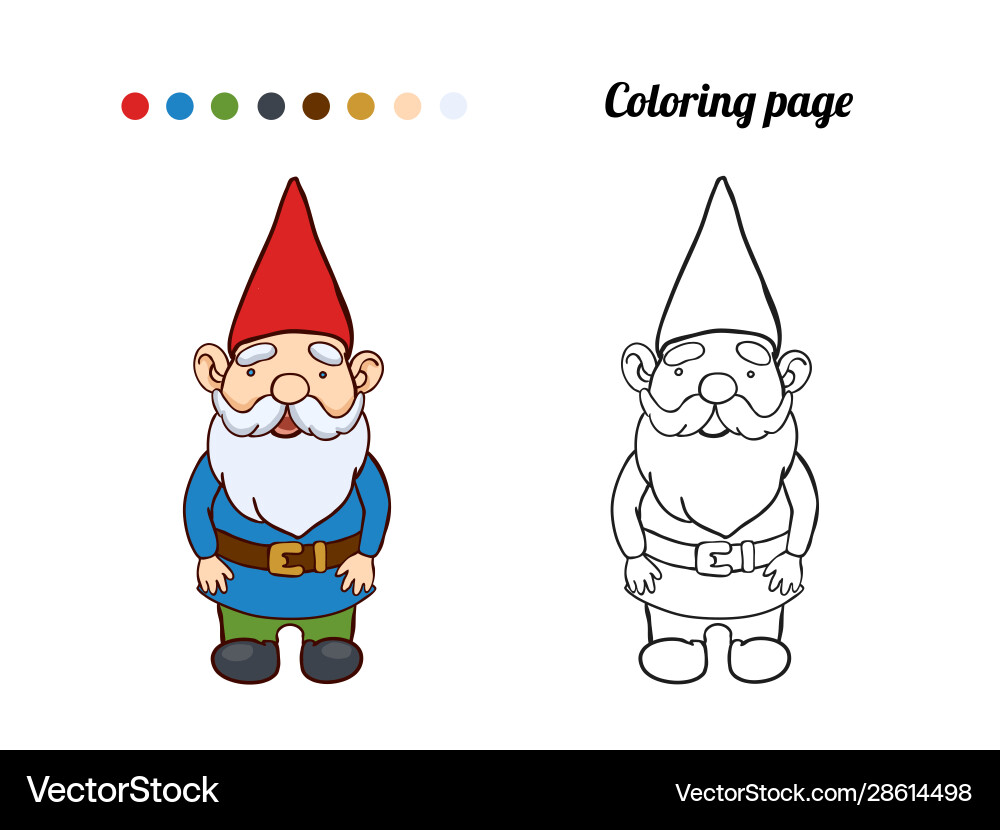 Coloring page or book with garden Vector Image