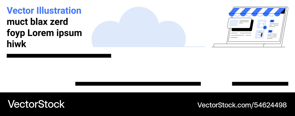 E-commerce website design with a cloud background E-commerce website design with a cloud background vector image