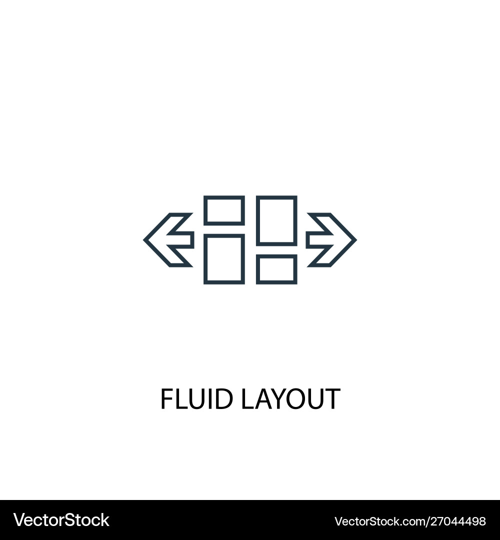 Fluid layout concept line icon simple element Vector Image