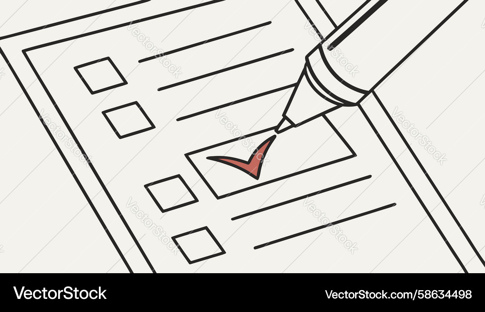 Form Completion Art - Checkmarks Vector Image
