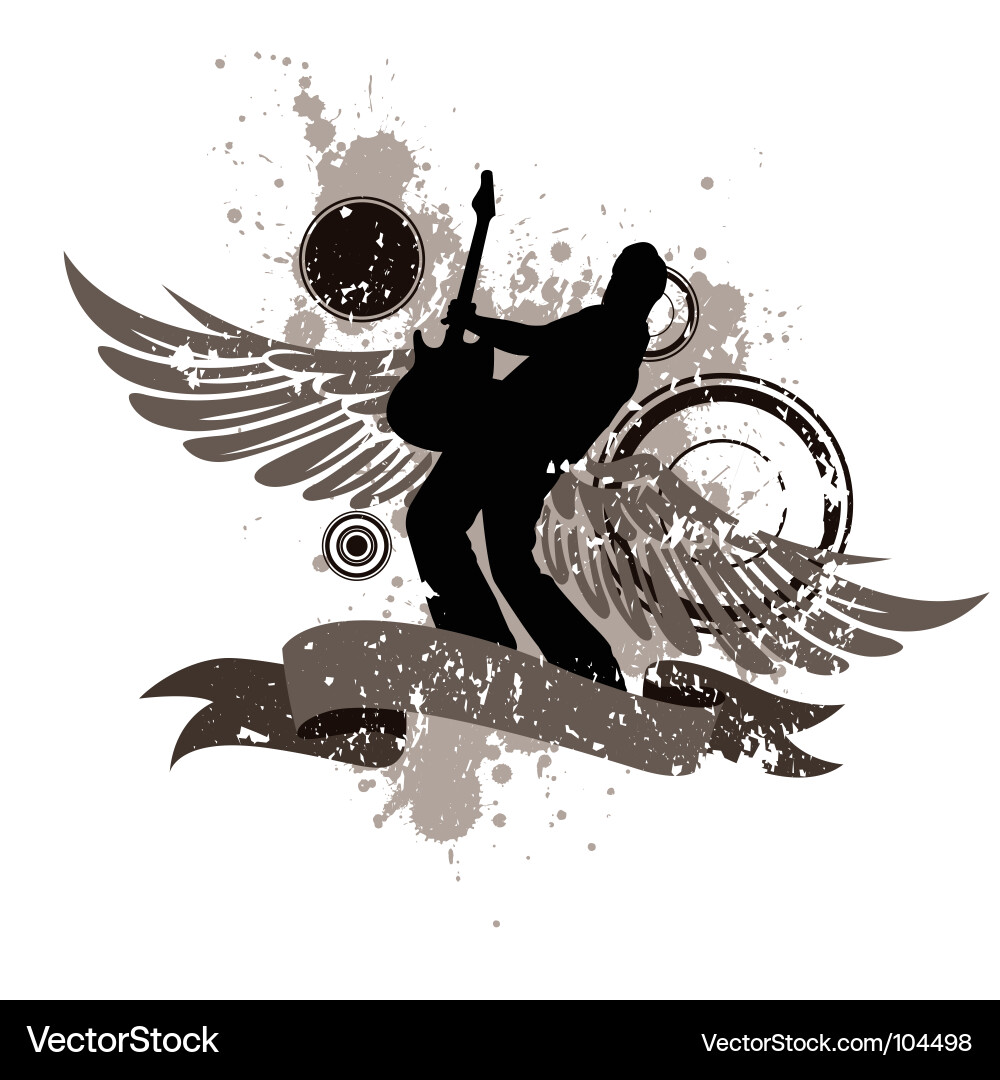 Guitarist Silhouette Vector Image