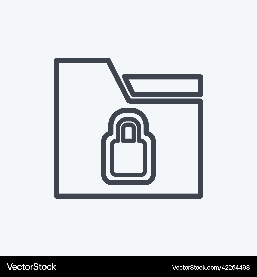 Icon locked folder suitable for user interface Icon locked folder suitable for user interface vector image