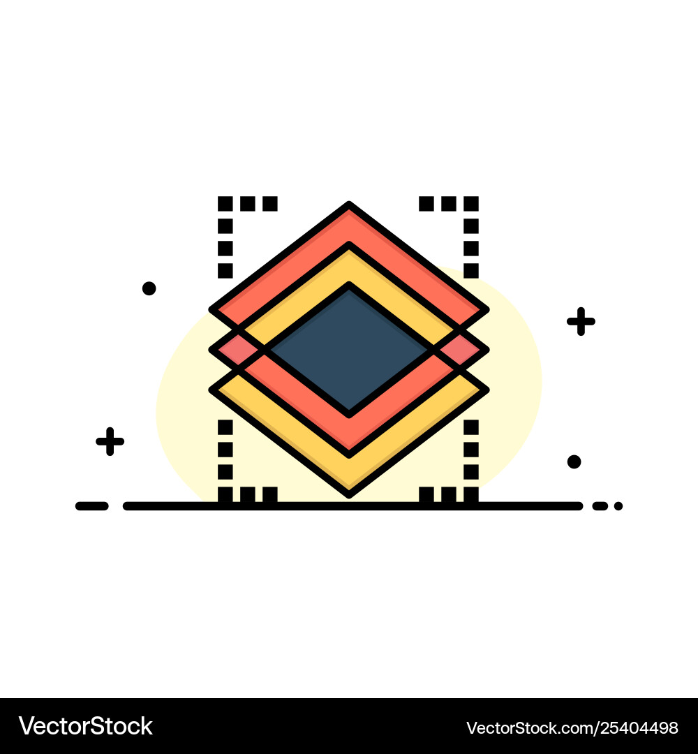 Layers object layer server business flat line Layers object layer server business flat line vector image