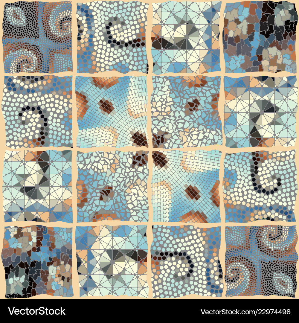 Mosaic art pattern image Mosaic art pattern image vector image