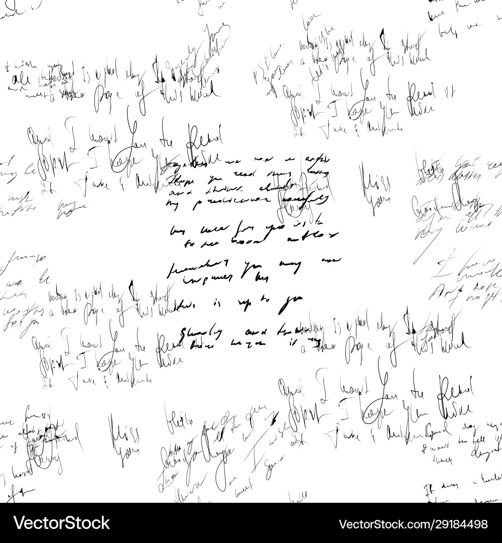 Nahtlose abstrakte Textmuster handschriftlich Schrift Nahtlose abstrakte Textmuster handschriftlich Schrift vektorbild
