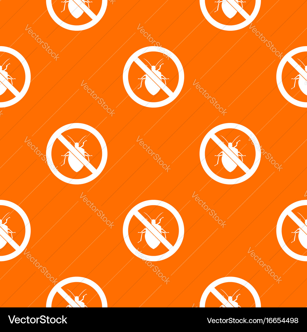 No bug sign pattern seamless vector image