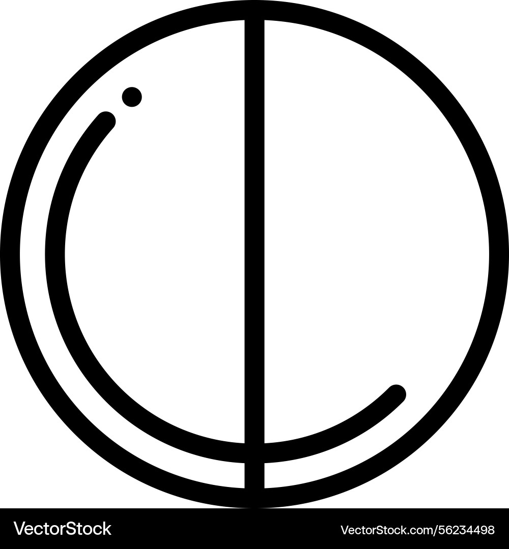 Pie chart icon thin linear style design isolated Vector Image