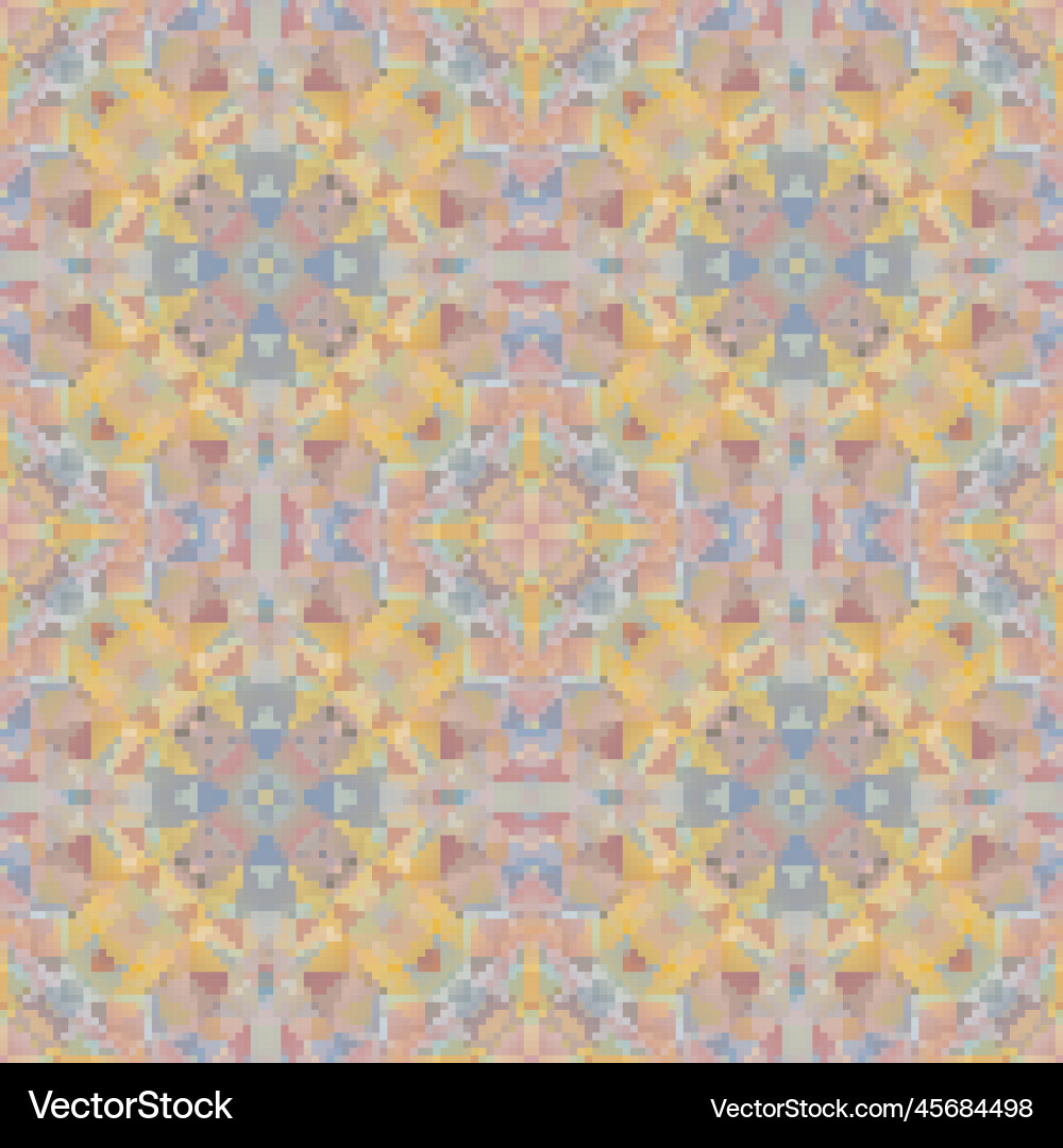 Pixel mosaic seamless pattern design repeat Vector Image