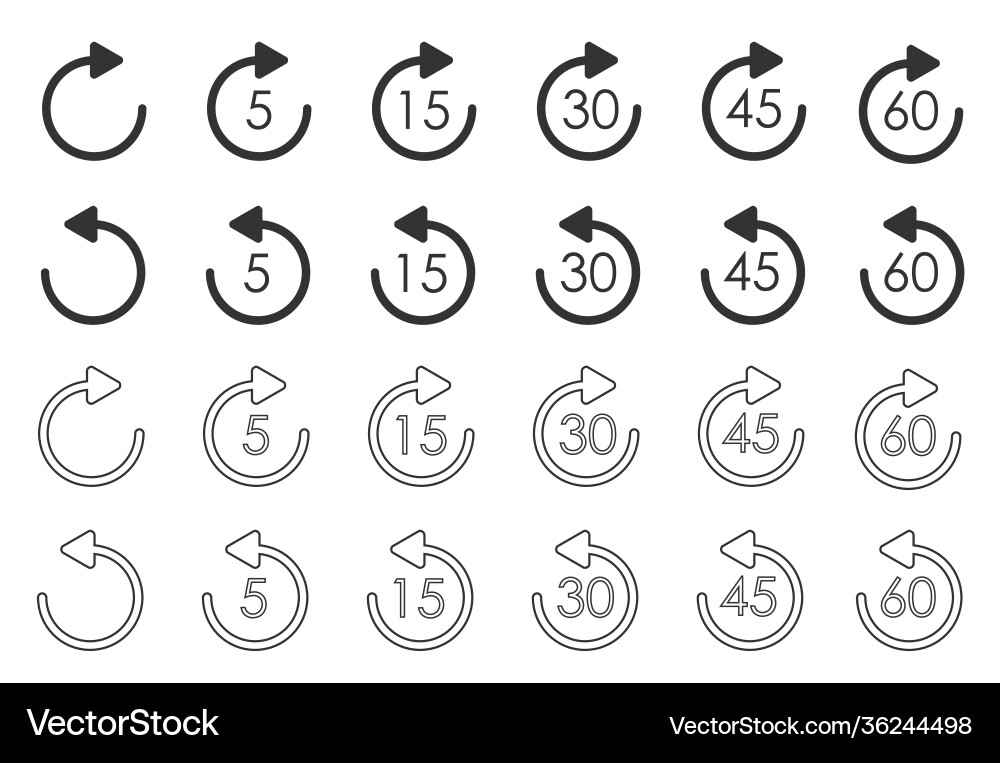 Repeat icon for application and web or media Repeat icon for application and web or media vector image