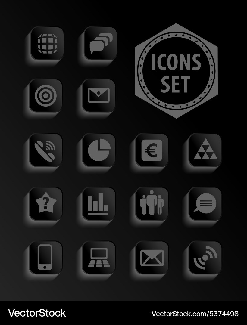 Set of web icons Vector Image