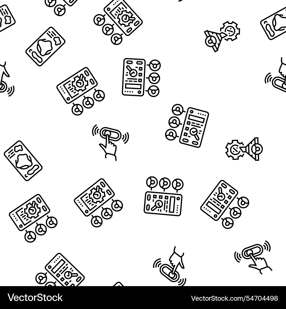 Ui ux design agency user develop seamless pattern Vector Image