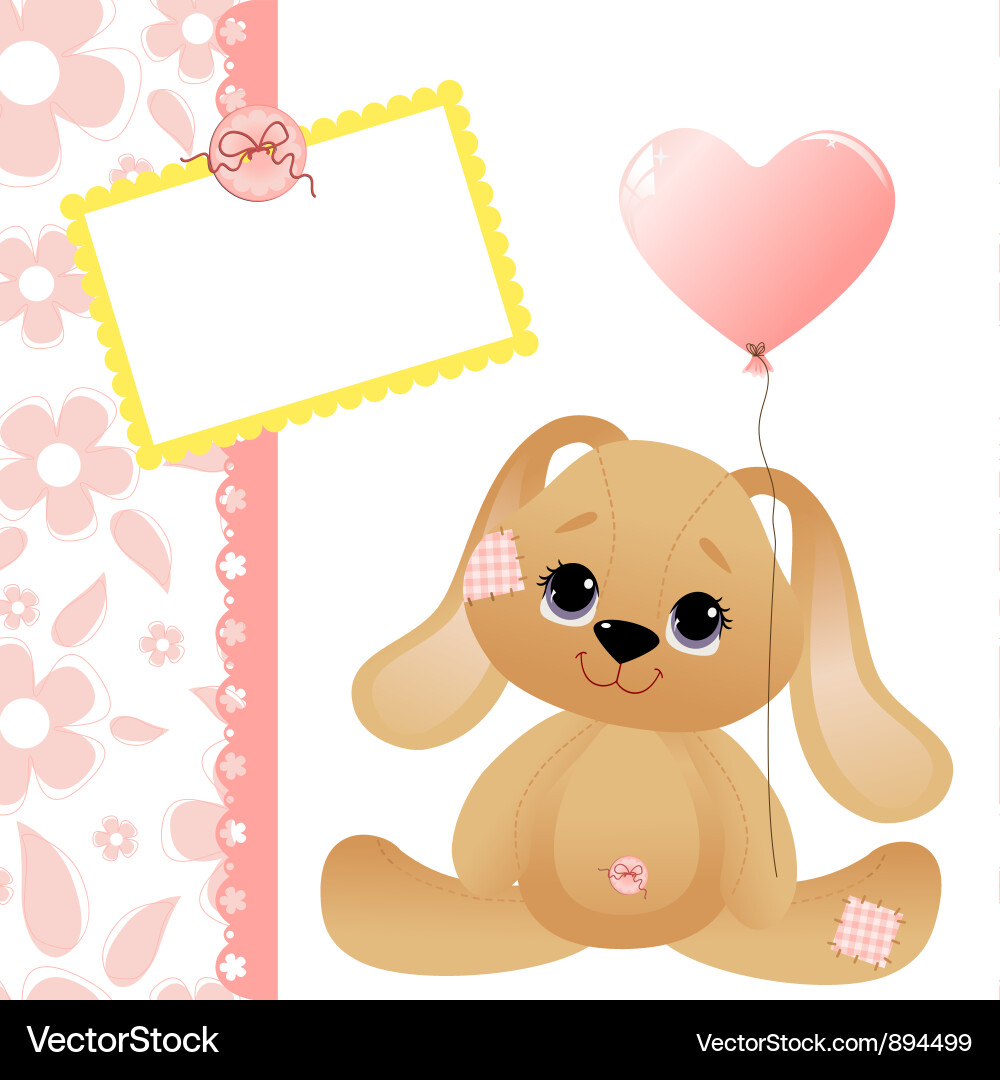 Cute template for baby card Vector Image