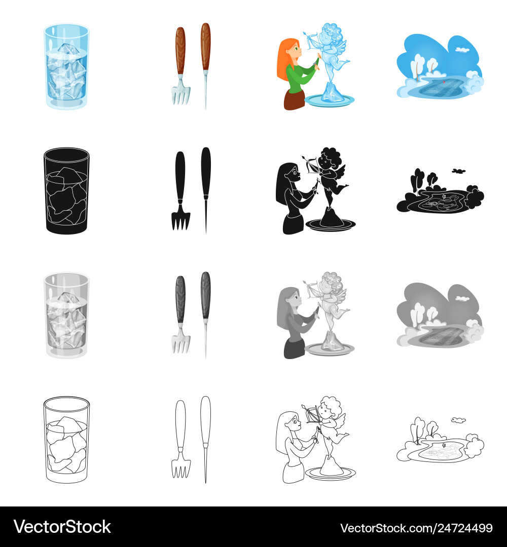 Design of texture and frozen symbol set Design of texture and frozen symbol set vector image