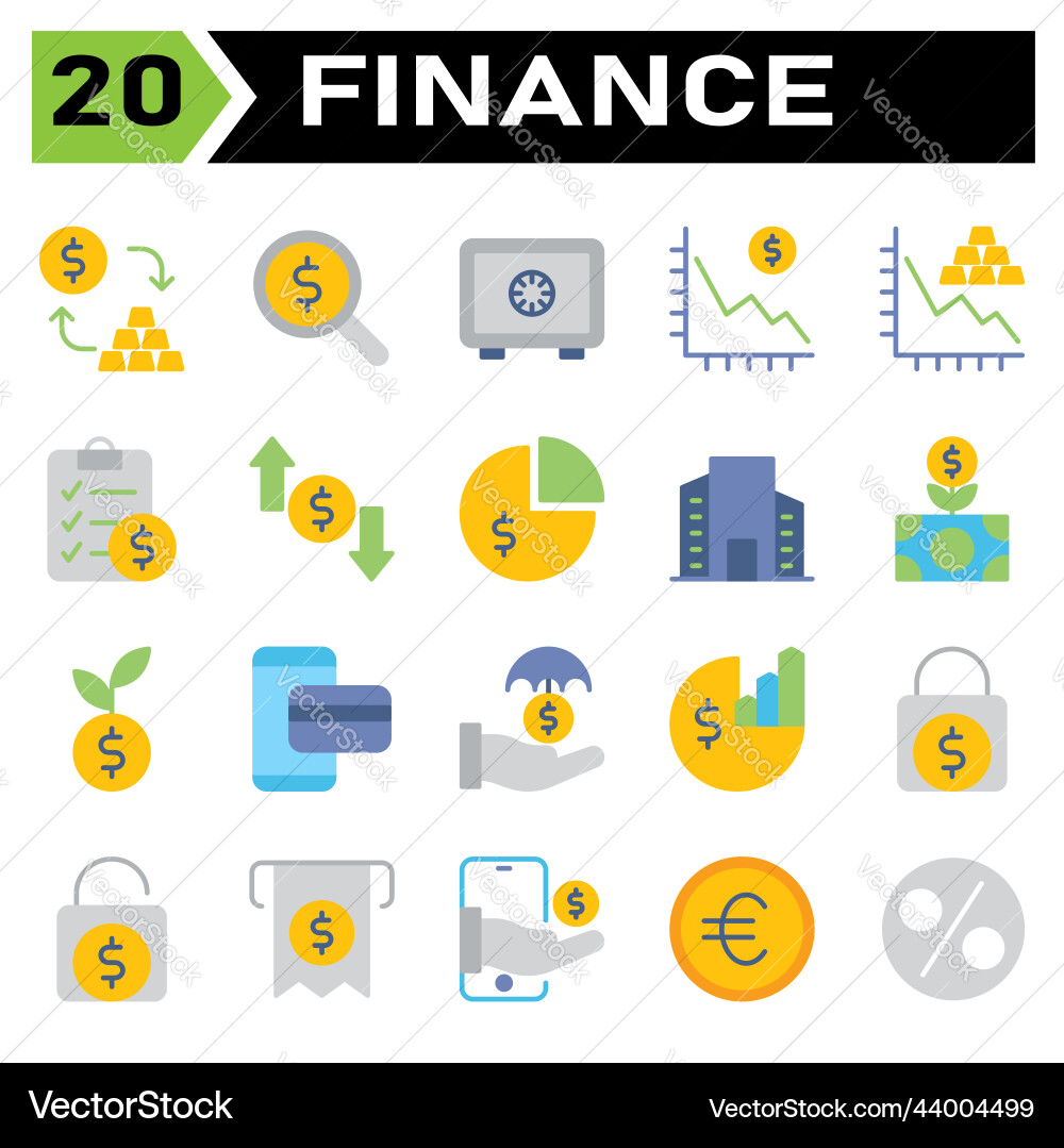 Finance icon set include conversion exchange Finance icon set include conversion exchange vector image